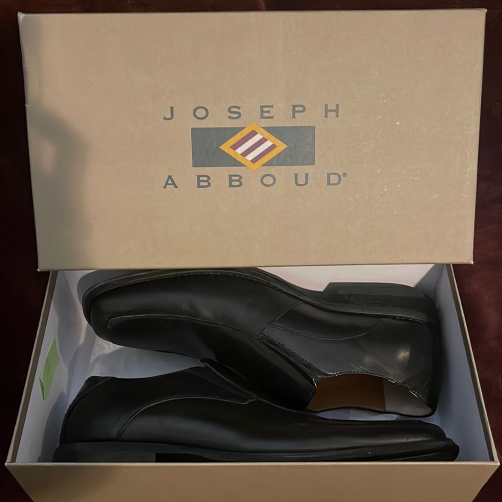 Wore once mens Joseph Abboud Black slip on size 10.5